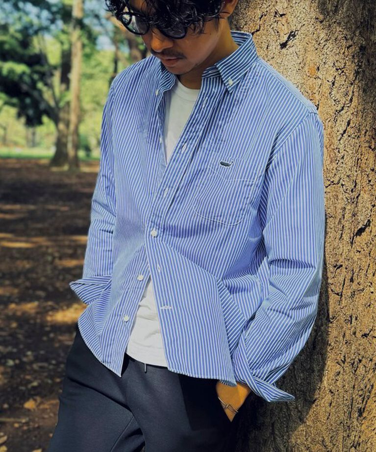 NOLLEY'S goodman「ピーチブロード クジラBD 長袖シャツ 24AW」|シャツ・ブラウス|