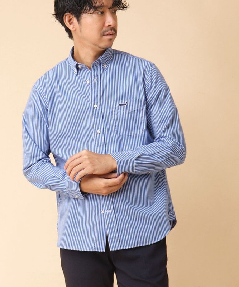 NOLLEY'S goodman「ピーチブロード クジラBD 長袖シャツ 24AW」|シャツ・ブラウス|