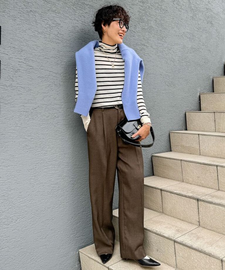 NOLLEY'S「ウォッシャブルウール調イージーワイドパンツ」|その他|
