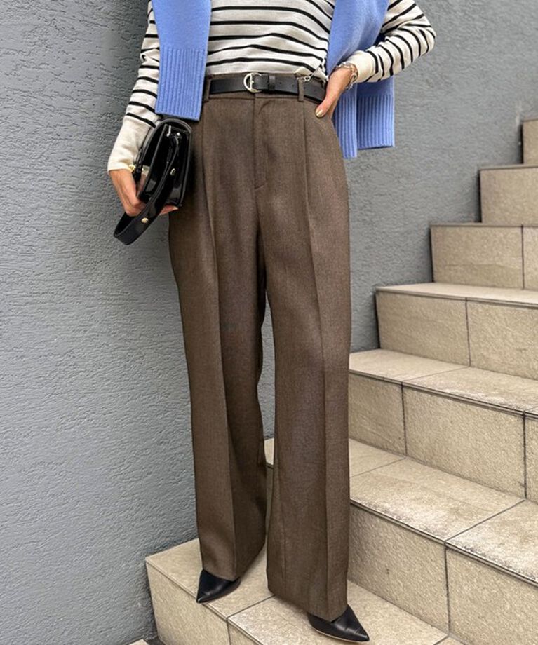 NOLLEY'S「ウォッシャブルウール調イージーワイドパンツ」|その他|