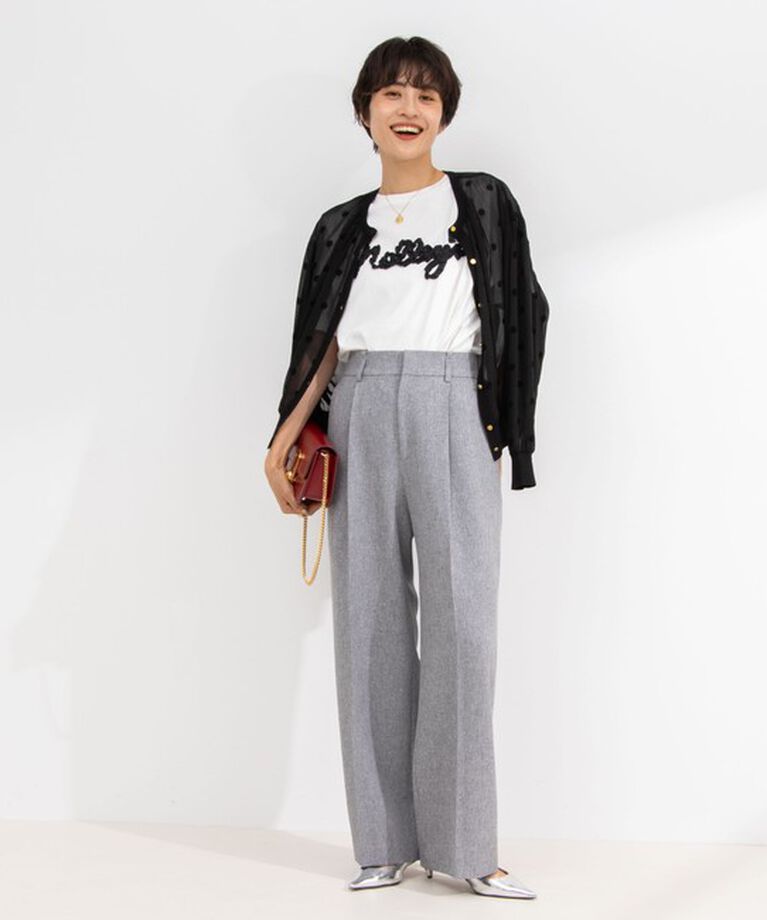 NOLLEY'S「ウォッシャブルウール調イージーワイドパンツ」|その他|