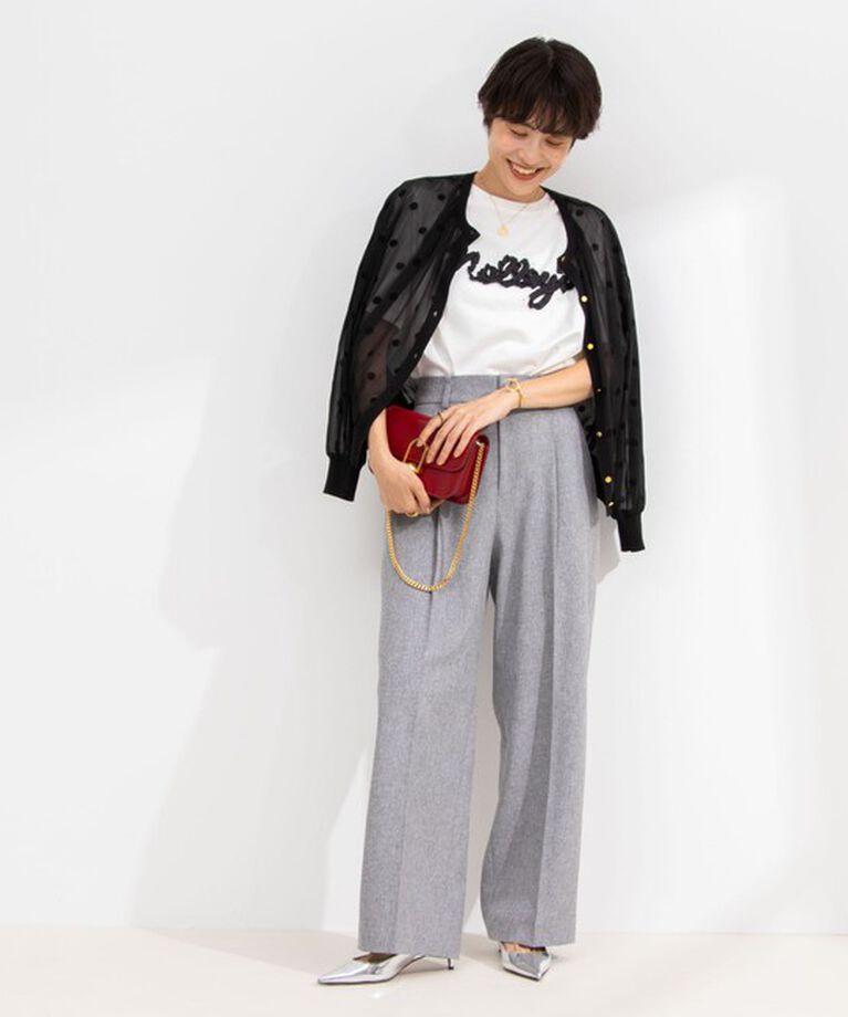 NOLLEY'S「ウォッシャブルウール調イージーワイドパンツ」|その他|
