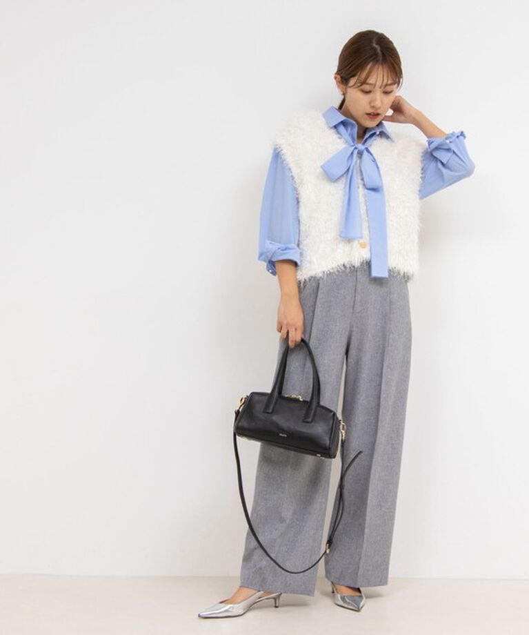 NOLLEY'S「ウォッシャブルウール調イージーワイドパンツ」|その他|