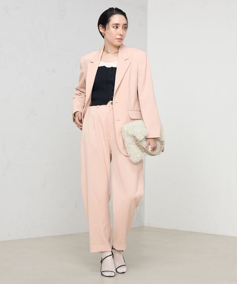 Rie Miller「《セットアップ対応》ウォッシャブルハイウエストバギーパンツ」|その他|