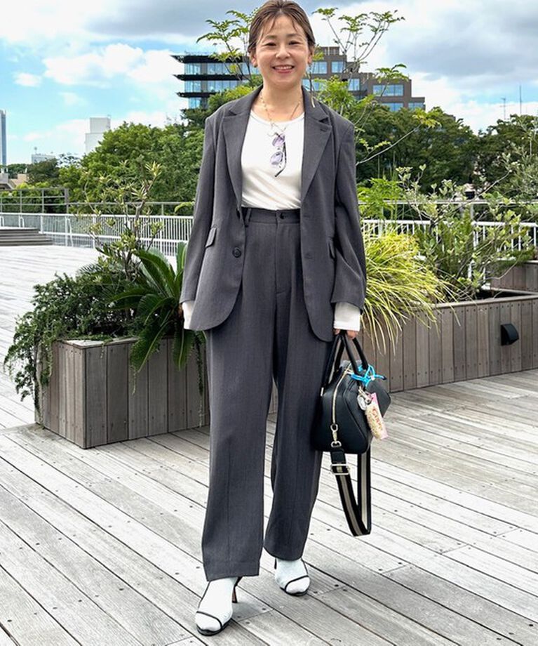 Rie Miller「《セットアップ対応》ウォッシャブルハイウエストバギーパンツ」|その他|