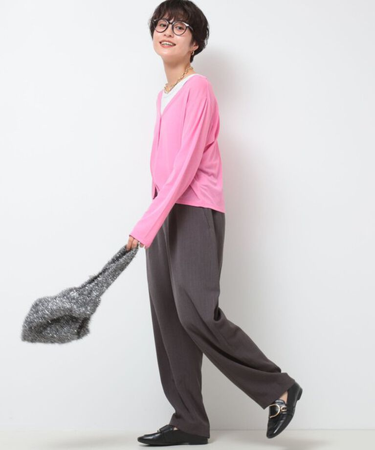 Rie Miller「《セットアップ対応》ウォッシャブルハイウエストバギーパンツ」|その他|
