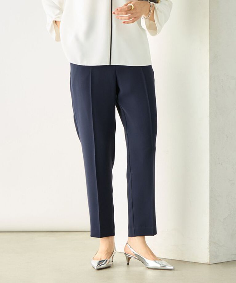 NOLLEY'S「《セットアップ対応》ウォッシャブルダブルクロススリムパンツ」|その他|ネイビー
