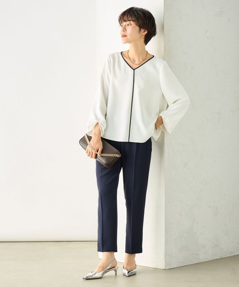 NOLLEY'S「《セットアップ対応》ウォッシャブルダブルクロススリムパンツ」|その他|