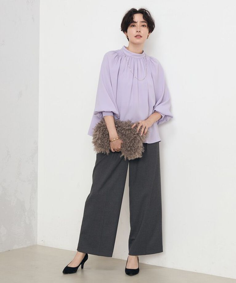 NOLLEY'S「《セットアップ対応》ストレッチツイルワイドパンツ」|その他|