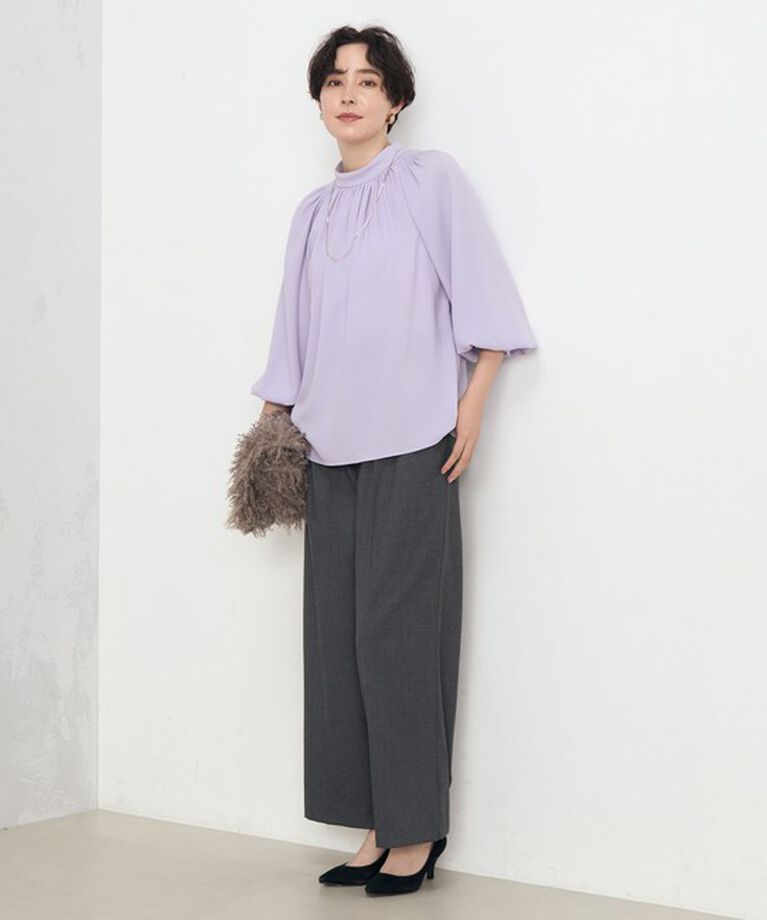 NOLLEY'S「《セットアップ対応》ストレッチツイルワイドパンツ」|その他|