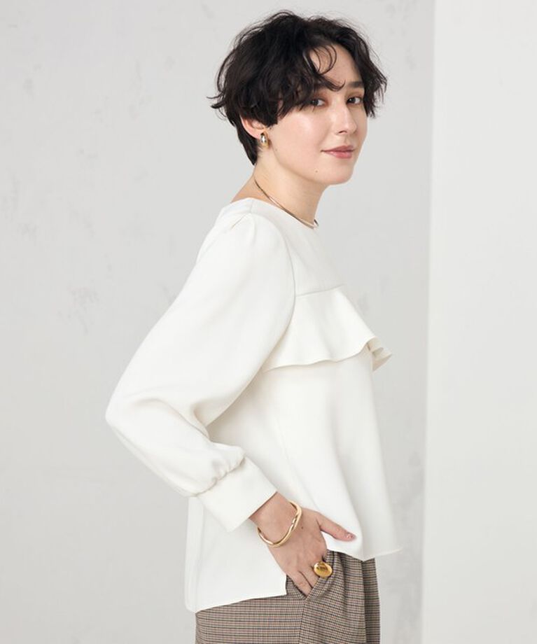 NOLLEY'S「《セットアップ対応》ウォッシャブルダブルクロスブラウス」|シャツ・ブラウス|