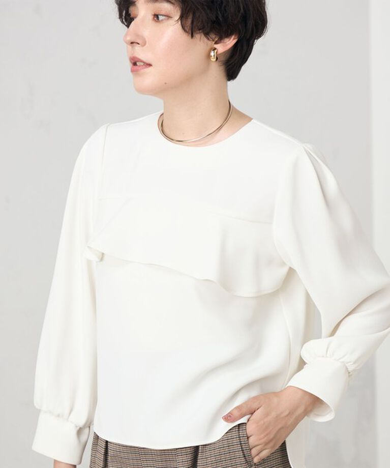 NOLLEY'S「《セットアップ対応》ウォッシャブルダブルクロスブラウス」|シャツ・ブラウス|
