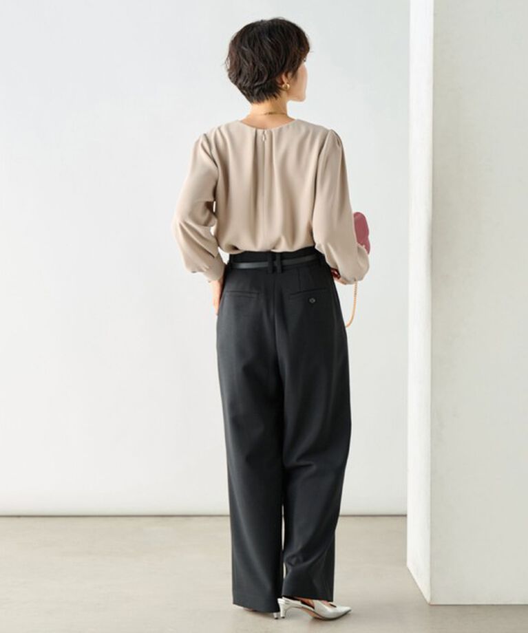 NOLLEY'S「《セットアップ対応》ウォッシャブルダブルクロスブラウス」|シャツ・ブラウス|