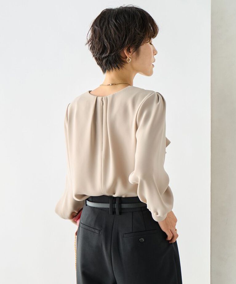 NOLLEY'S「《セットアップ対応》ウォッシャブルダブルクロスブラウス」|シャツ・ブラウス|