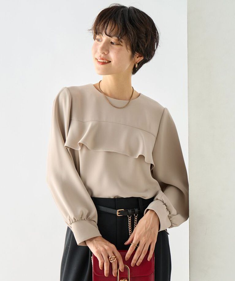 NOLLEY'S「《セットアップ対応》ウォッシャブルダブルクロスブラウス」|シャツ・ブラウス|