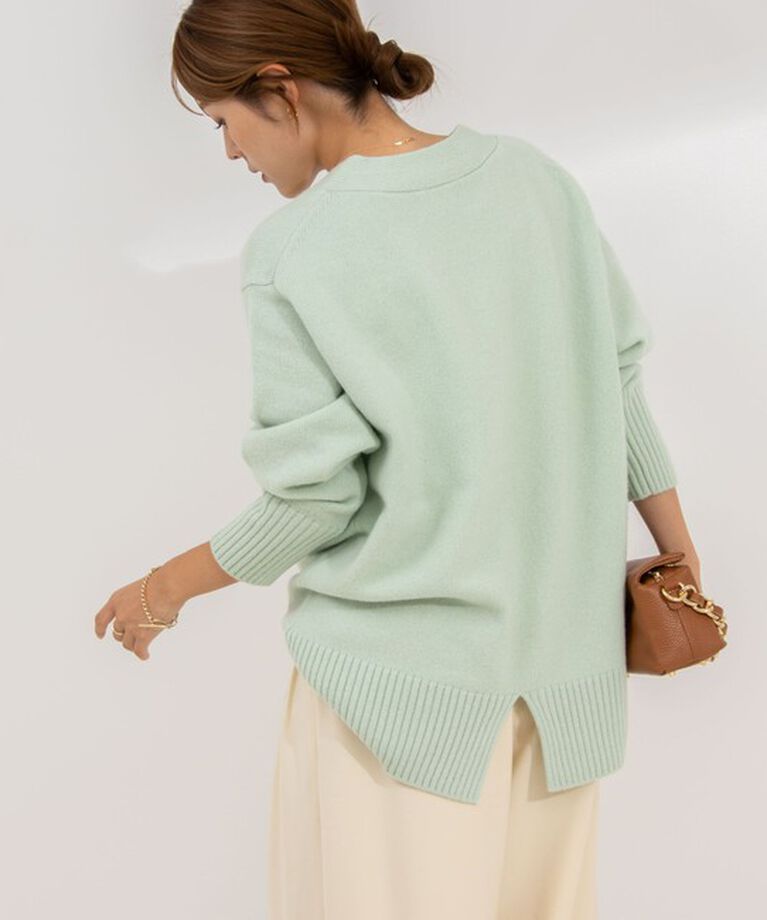 NOLLEY'S「◇【WEB限定】カシミヤブレンド長めVネックカーディガン(金ボタン) 24AW」|カーディガン|