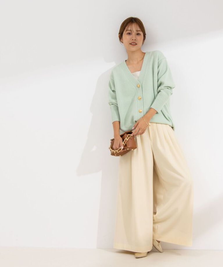 NOLLEY'S「◇【WEB限定】カシミヤブレンド長めVネックカーディガン(金ボタン) 24AW」|カーディガン|