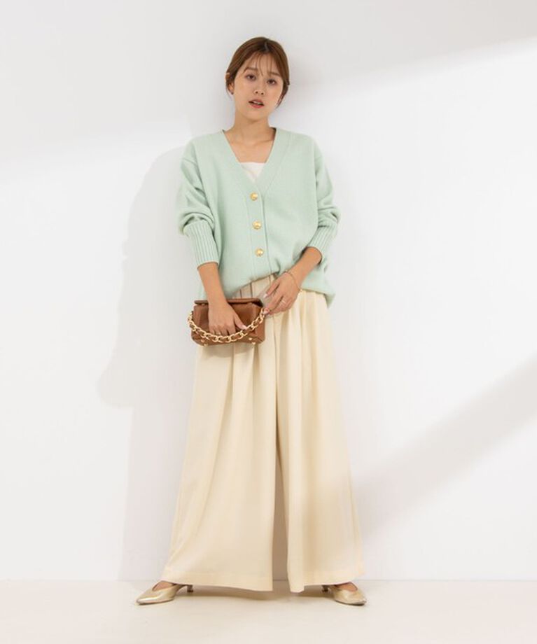 NOLLEY'S「◇【WEB限定】カシミヤブレンド長めVネックカーディガン(金ボタン) 24AW」|カーディガン|