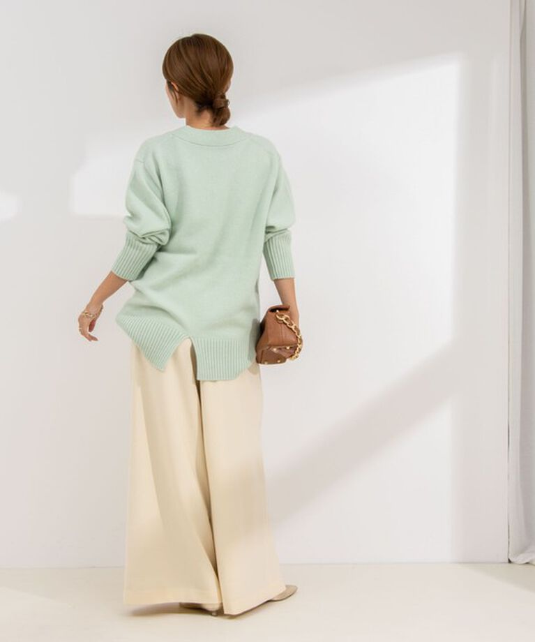NOLLEY'S「◇【WEB限定】カシミヤブレンド長めVネックカーディガン(金ボタン) 24AW」|カーディガン|
