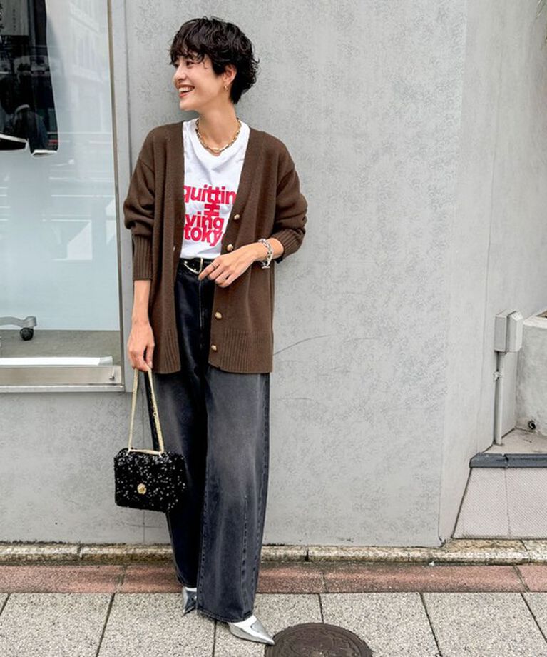 NOLLEY'S「◇【WEB限定】カシミヤブレンド長めVネックカーディガン(金ボタン) 24AW」|カーディガン|