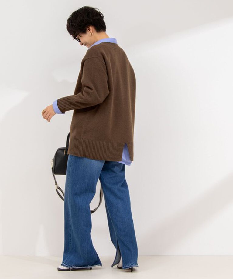 NOLLEY'S「◇【WEB限定】カシミヤブレンド長めVネックカーディガン(金ボタン) 24AW」|カーディガン|