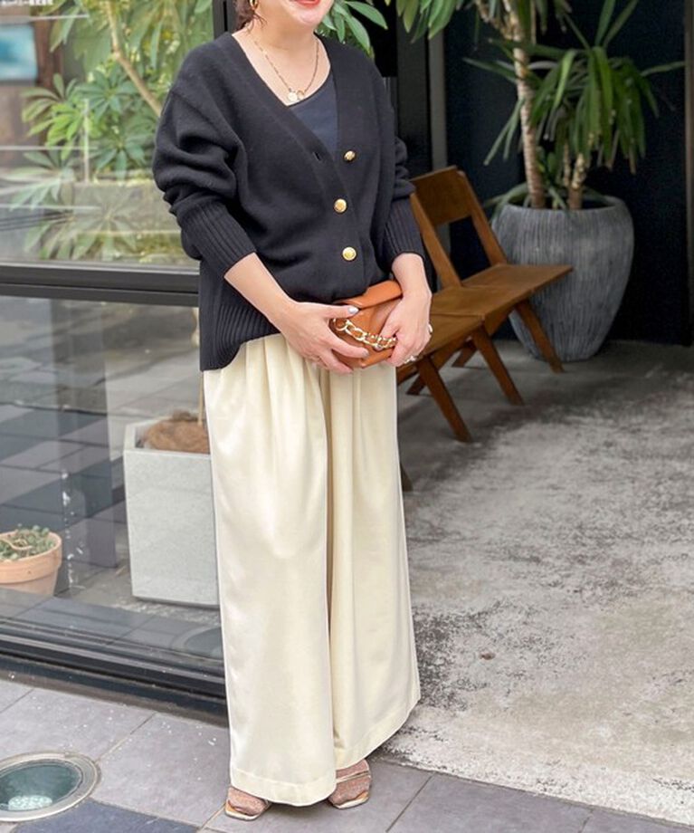NOLLEY'S「◇【WEB限定】カシミヤブレンド長めVネックカーディガン(金ボタン) 24AW」|カーディガン|