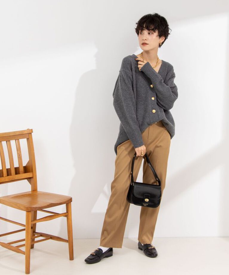 NOLLEY'S「◇【WEB限定】カシミヤブレンド長めVネックカーディガン(金ボタン) 24AW」|カーディガン|