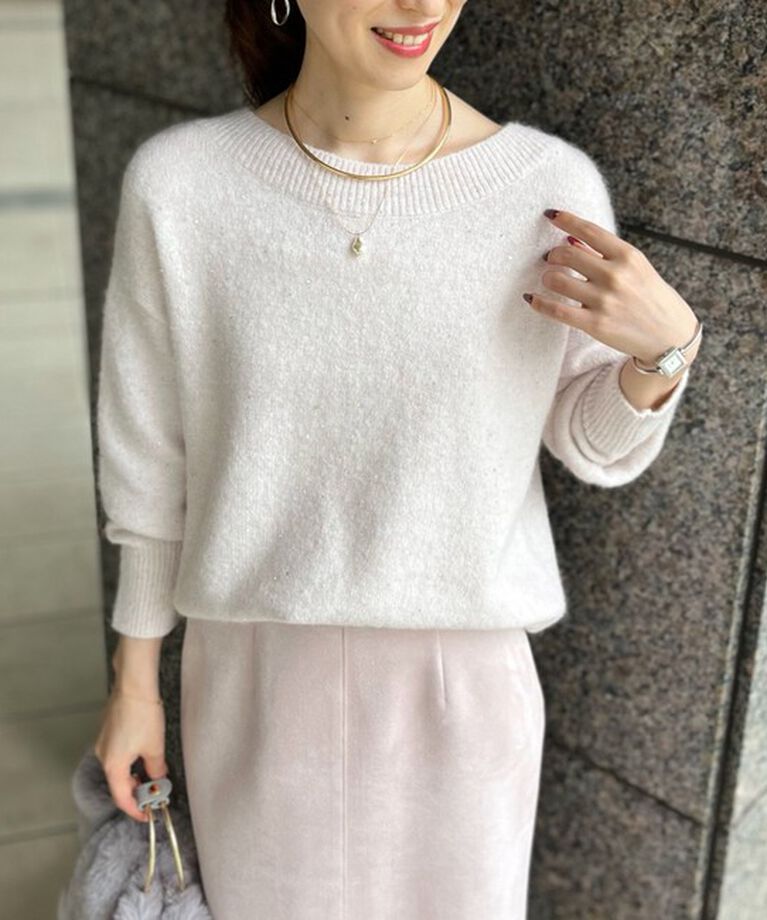 NOLLEY'S sophi「モヘヤラメスパンコール2WAYプルオーバーニット」|ニット・セーター|