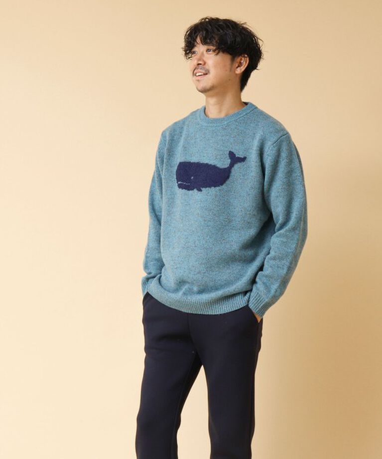 NOLLEY'S goodman「クジラインターシャ クルーネックニット 24AW」|ニット・セーター|