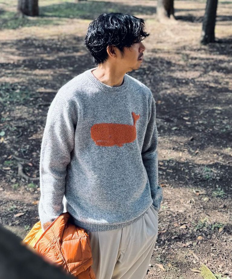 NOLLEY'S goodman「クジラインターシャ クルーネックニット 24AW」|ニット・セーター|