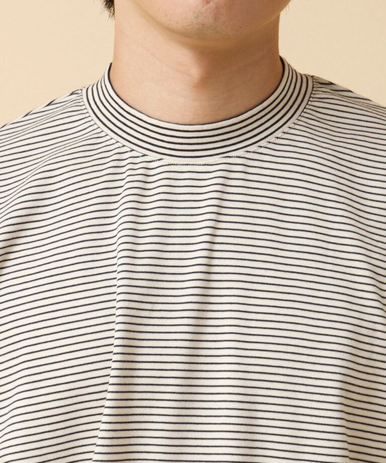 NOLLEY'S goodman「《ビジカジ対応》セミシルケットスムース ボーダードレスT長袖 24AW」|Tシャツ・カットソー|