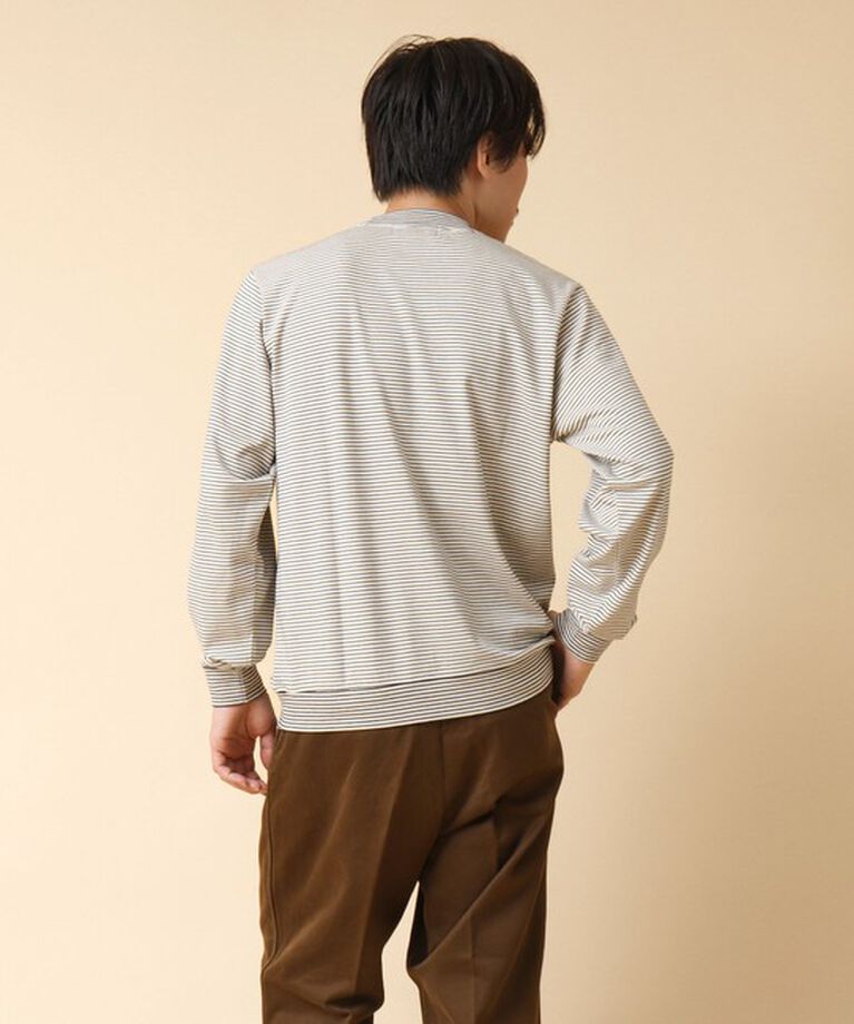 NOLLEY'S goodman「《ビジカジ対応》セミシルケットスムース ボーダードレスT長袖 24AW」|Tシャツ・カットソー|