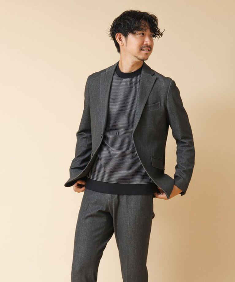 NOLLEY'S goodman「《ビジカジ対応》セミシルケットスムース ボーダードレスT長袖 24AW」|Tシャツ・カットソー|