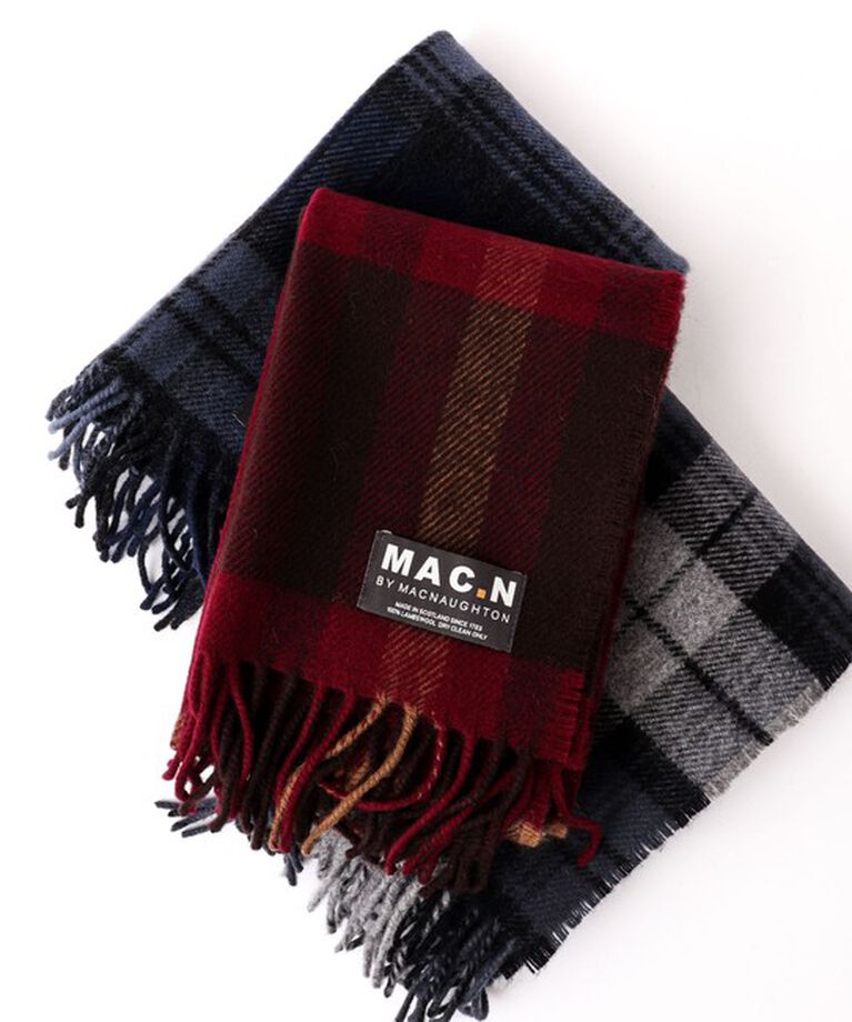 NOLLEY'S goodman「【MAC.N/マックエヌ】Lambswool Scarf Check 30 24AW」|マフラー|レッド系１