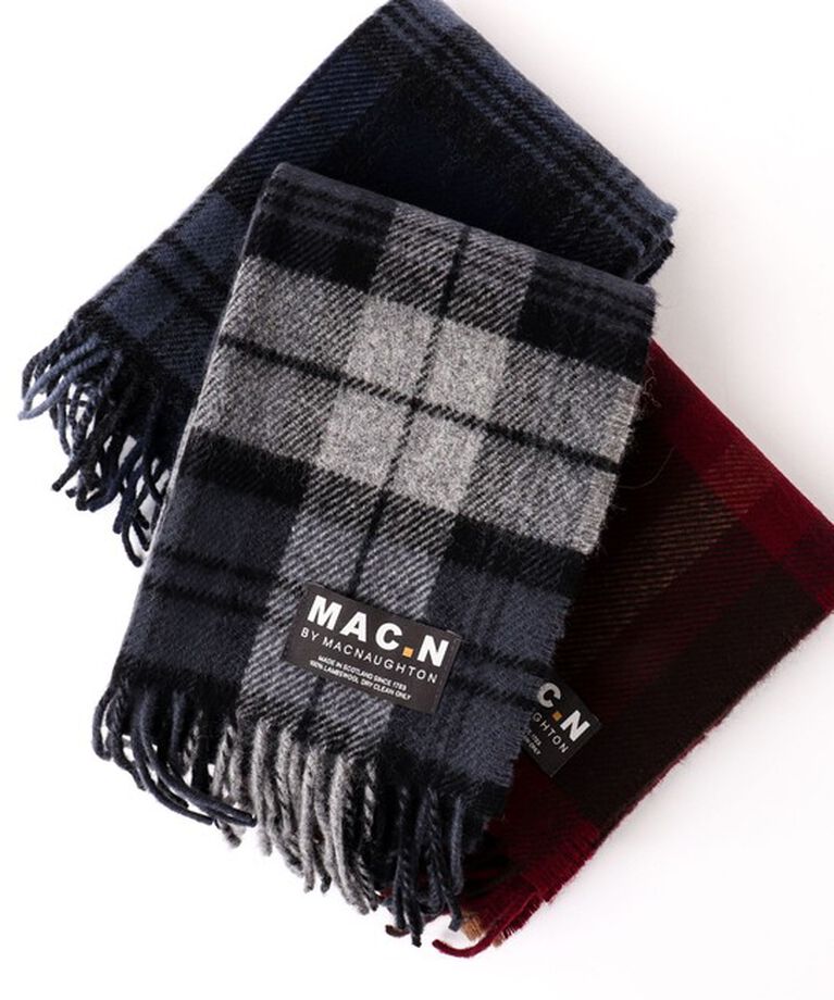 NOLLEY'S goodman「【MAC.N/マックエヌ】Lambswool Scarf Check 30 24AW」|マフラー|グレー系1