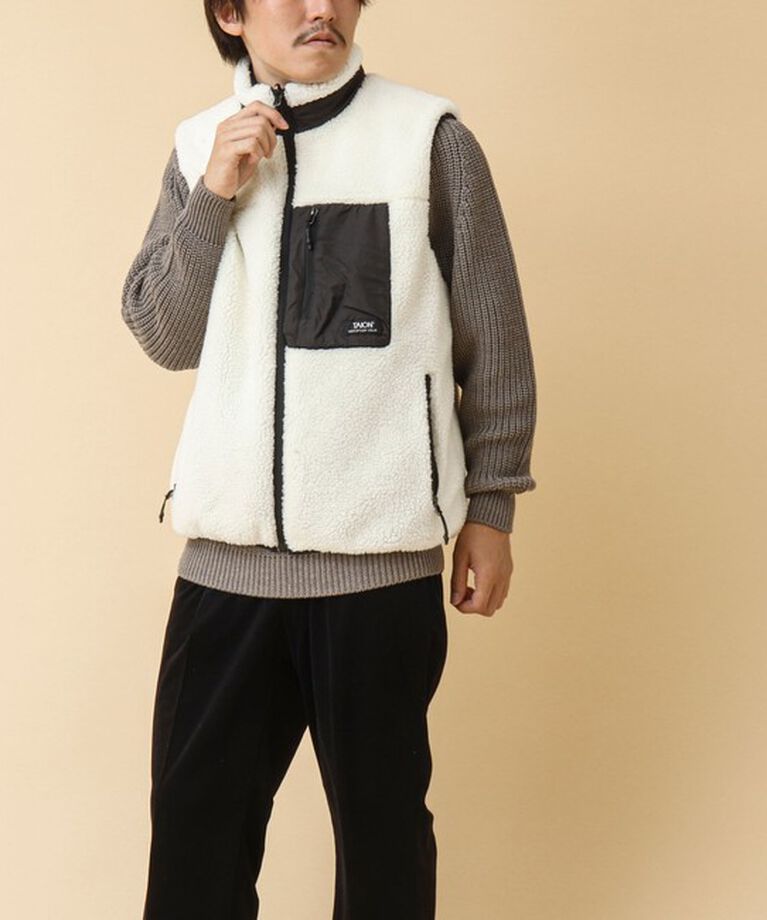 NOLLEY'S goodman「【TAION/タイオン】《配色別注》リバーシブル ボア×ダウンベスト 24AW」|ダウンベスト・ベスト|