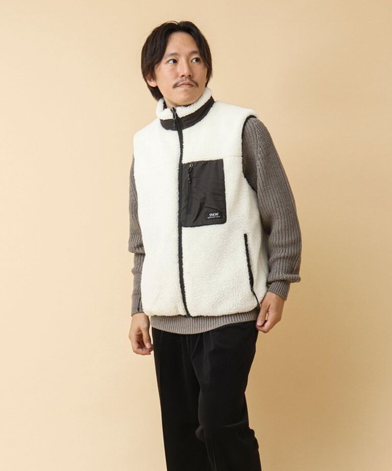 NOLLEY'S goodman「【TAION/タイオン】《配色別注》リバーシブル ボア×ダウンベスト 24AW」|ダウンベスト・ベスト|