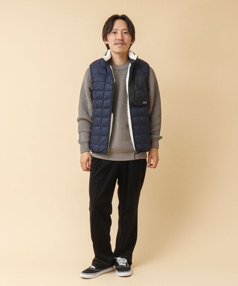 NOLLEY'S goodman「【TAION/タイオン】《配色別注》リバーシブル ボア×ダウンベスト 24AW」|ダウンベスト・ベスト|