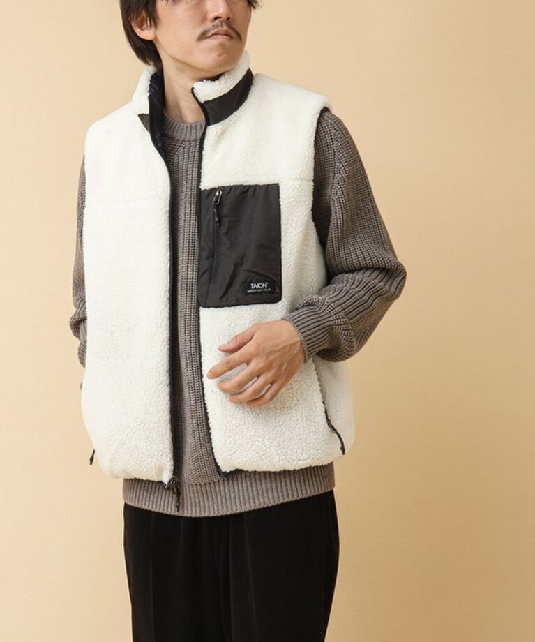 NOLLEY'S goodman「【TAION/タイオン】《配色別注》リバーシブル ボア×ダウンベスト 24AW」|ダウンベスト・ベスト|