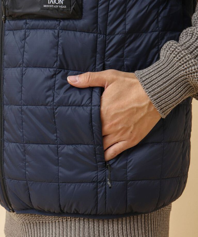 NOLLEY'S goodman「【TAION/タイオン】《配色別注》リバーシブル ボア×ダウンベスト 24AW」|ダウンベスト・ベスト|