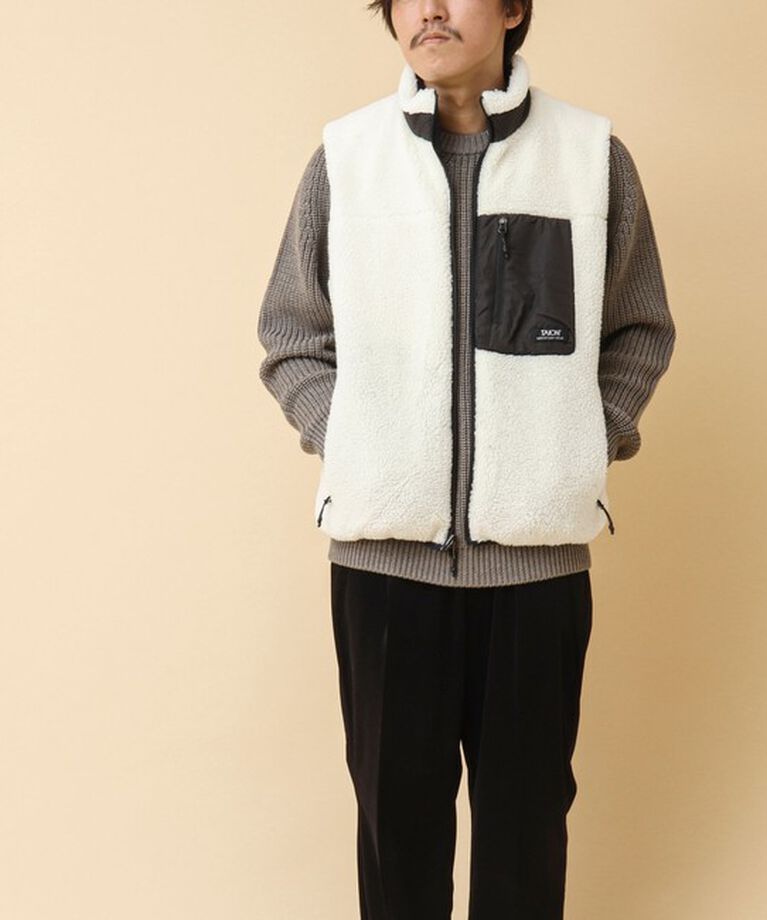 NOLLEY'S goodman「【TAION/タイオン】《配色別注》リバーシブル ボア×ダウンベスト 24AW」|ダウンベスト・ベスト|