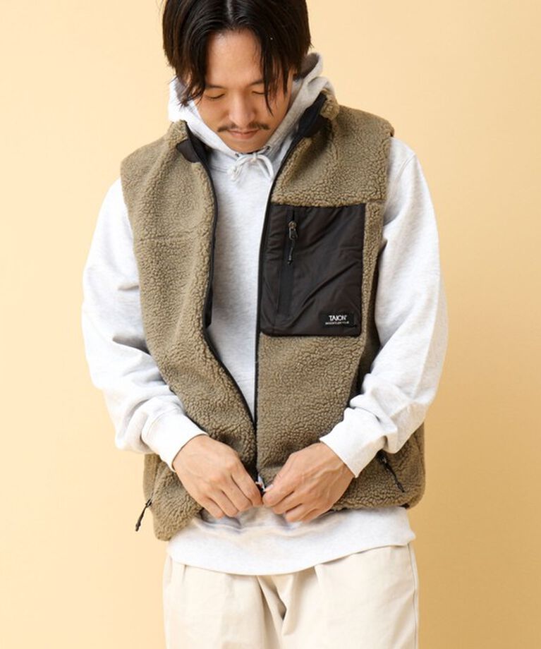NOLLEY'S goodman「【TAION/タイオン】《配色別注》リバーシブル ボア×ダウンベスト 24AW」|ダウンベスト・ベスト|