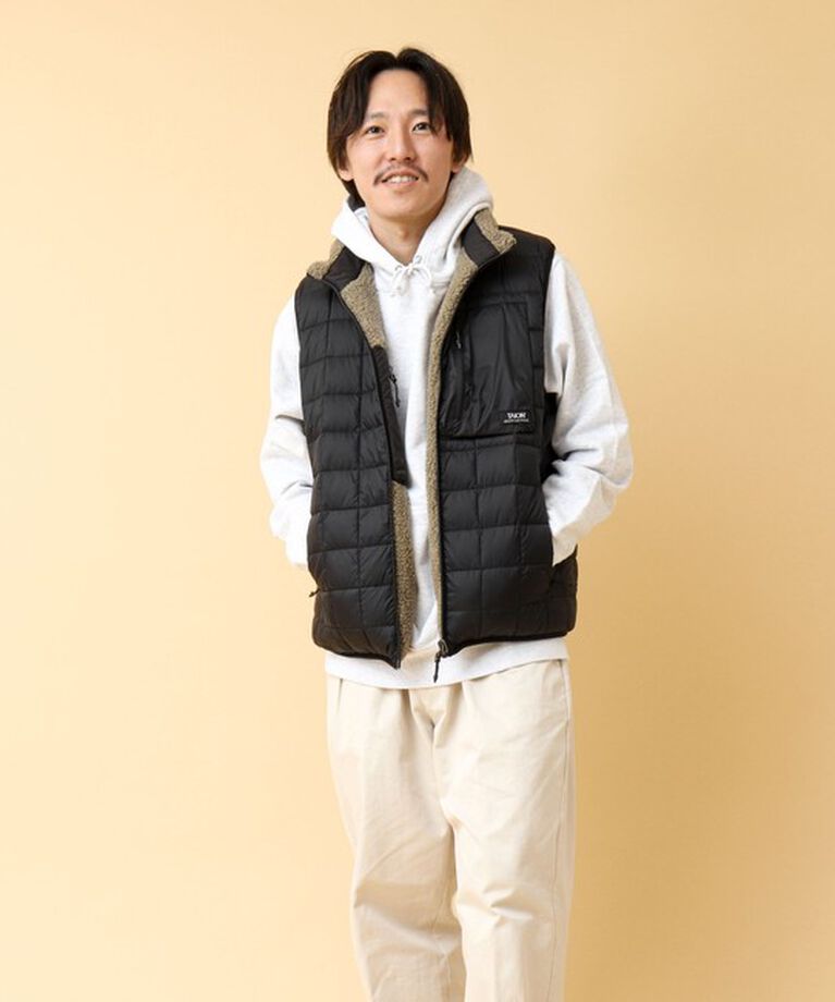 NOLLEY'S goodman「【TAION/タイオン】《配色別注》リバーシブル ボア×ダウンベスト 24AW」|ダウンベスト・ベスト|