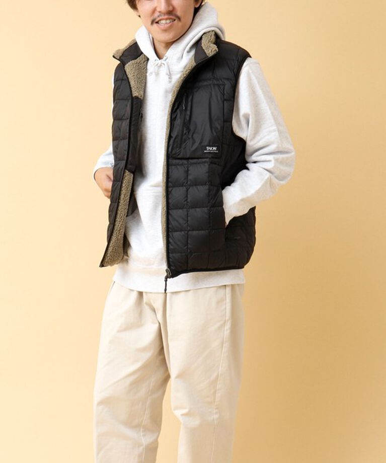 NOLLEY'S goodman「【TAION/タイオン】《配色別注》リバーシブル ボア×ダウンベスト 24AW」|ダウンベスト・ベスト|