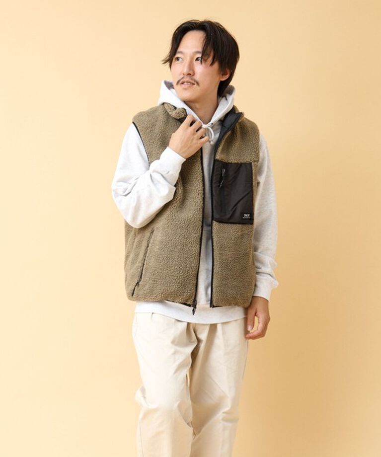 NOLLEY'S goodman「【TAION/タイオン】《配色別注》リバーシブル ボア×ダウンベスト 24AW」|ダウンベスト・ベスト|