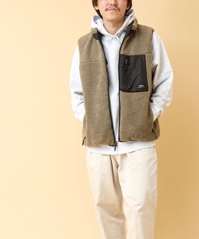 NOLLEY'S goodman「【TAION/タイオン】《配色別注》リバーシブル ボア×ダウンベスト 24AW」|ダウンベスト・ベスト|