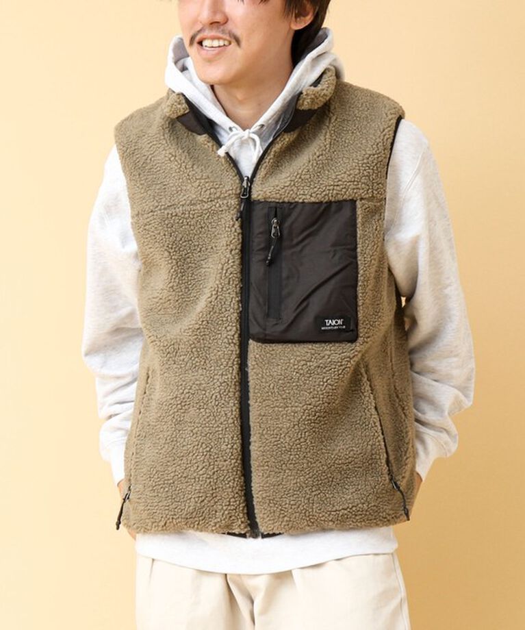 NOLLEY'S goodman「【TAION/タイオン】《配色別注》リバーシブル ボア×ダウンベスト 24AW」|ダウンベスト・ベスト|
