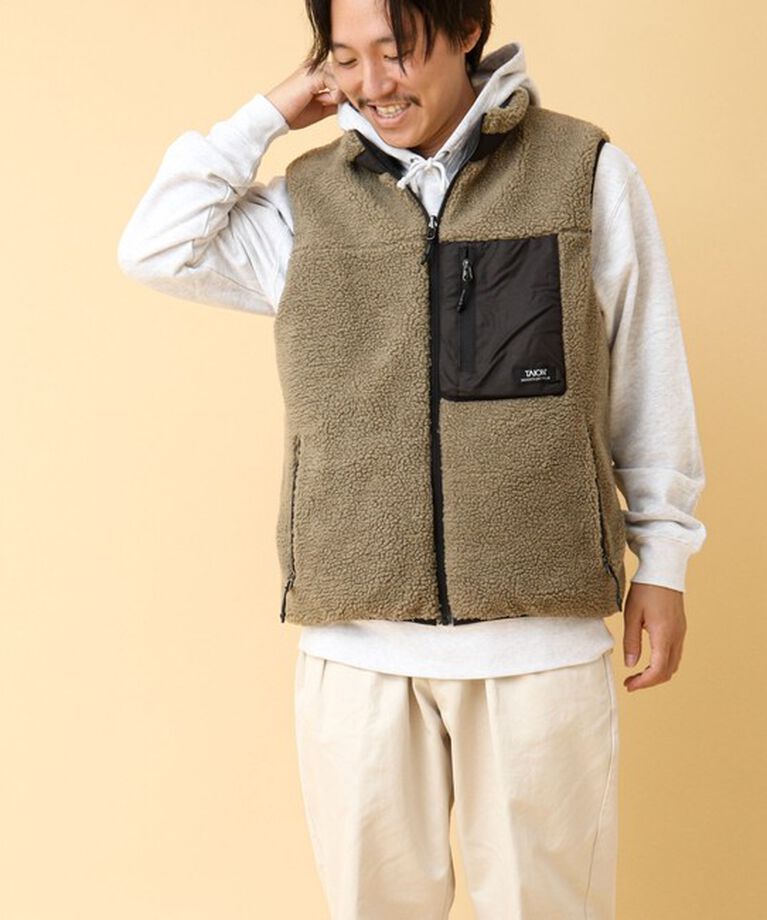 NOLLEY'S goodman「【TAION/タイオン】《配色別注》リバーシブル ボア×ダウンベスト 24AW」|ダウンベスト・ベスト|