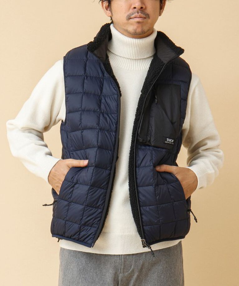 NOLLEY'S goodman「【TAION/タイオン】《配色別注》リバーシブル ボア×ダウンベスト 24AW」|ダウンベスト・ベスト|