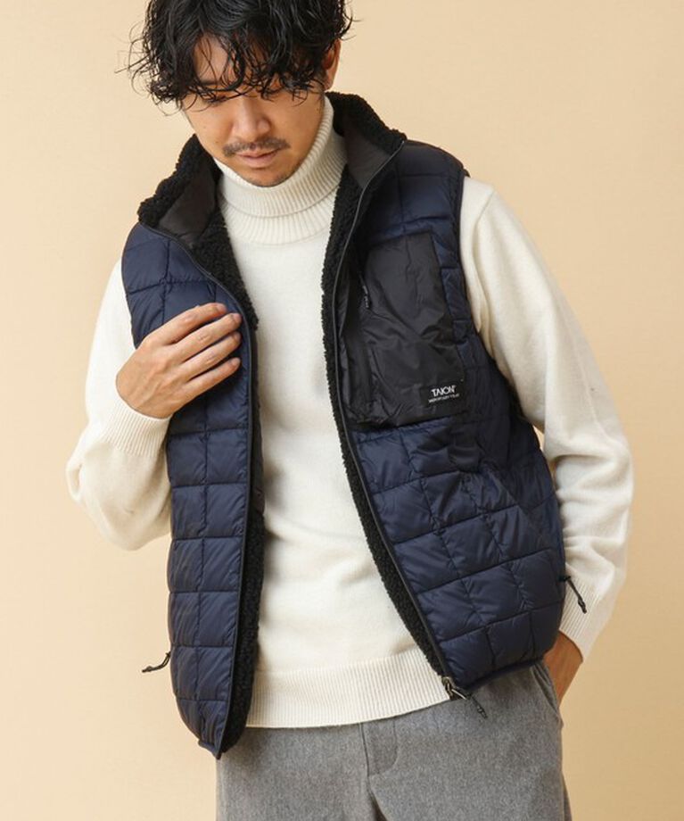 NOLLEY'S goodman「【TAION/タイオン】《配色別注》リバーシブル ボア×ダウンベスト 24AW」|ダウンベスト・ベスト|